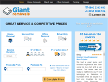 Tablet Screenshot of giantremovals.co.uk